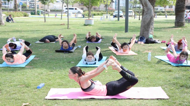 Bayraklı'da açık hava sporu zamanı