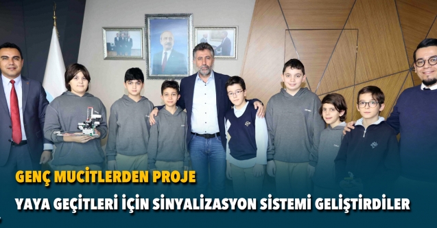 Genç mucitlerden yaya geçidi projesi